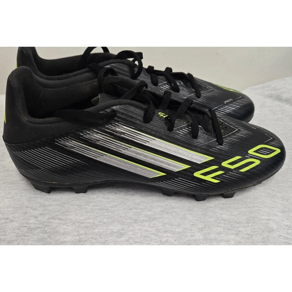 Adidas F50 League FG MG Soccer Cleats Mens 8.5 Black Solar Yellow JI0047